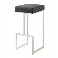 Coaster Furniture 105263 Square Bar Stool Black and Chrome